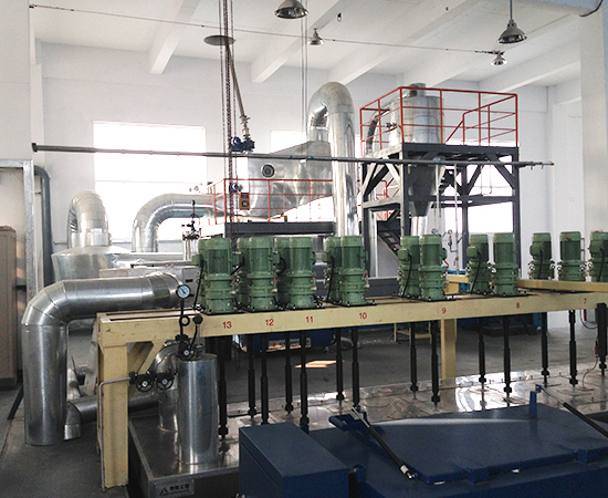 The raw material drying
